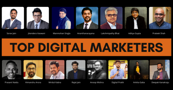 Top Digital marketers in India